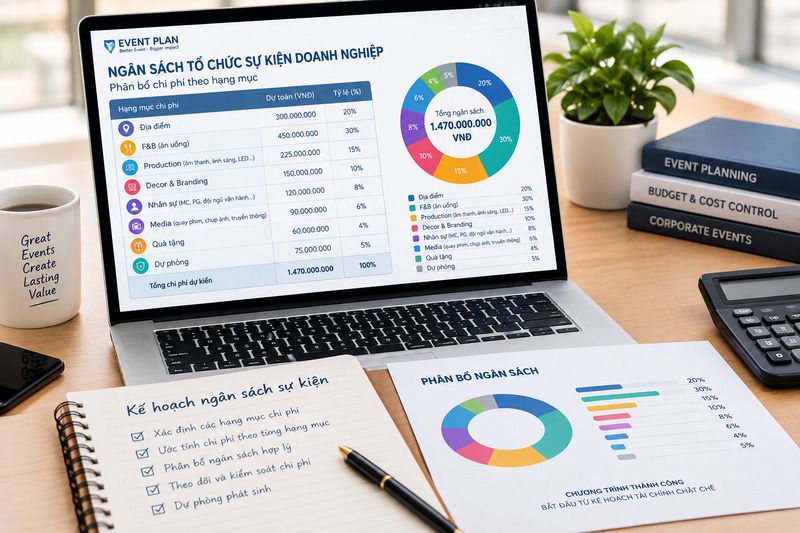 checklist tổ chức sự kiện doanh nghiệp kiểm soát ngân sách