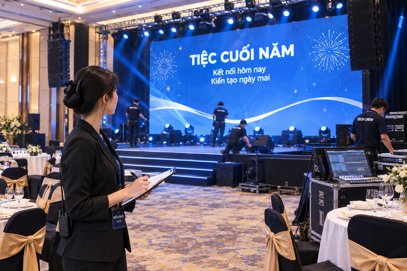 Kiểm soát ngân sách Year End Party tại sự kiện